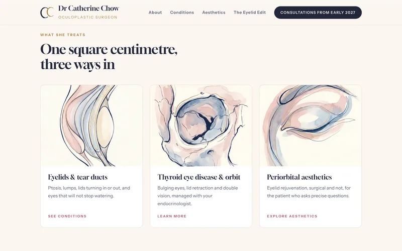 Dr Catherine Chow website home page