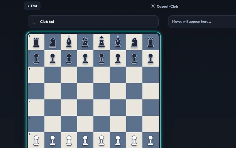 I Ate Your King chess game, mid-game board with a castling mission